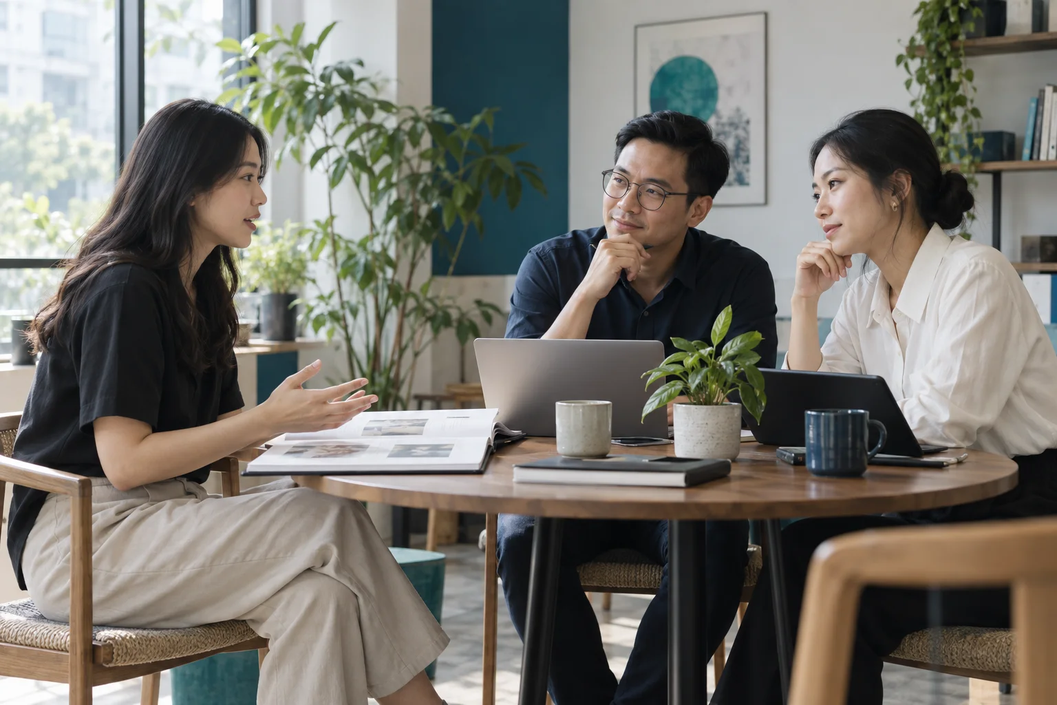 Ứng viên trao đổi cởi mở với đội ngũ tuyển dụng Đũa Thần AI