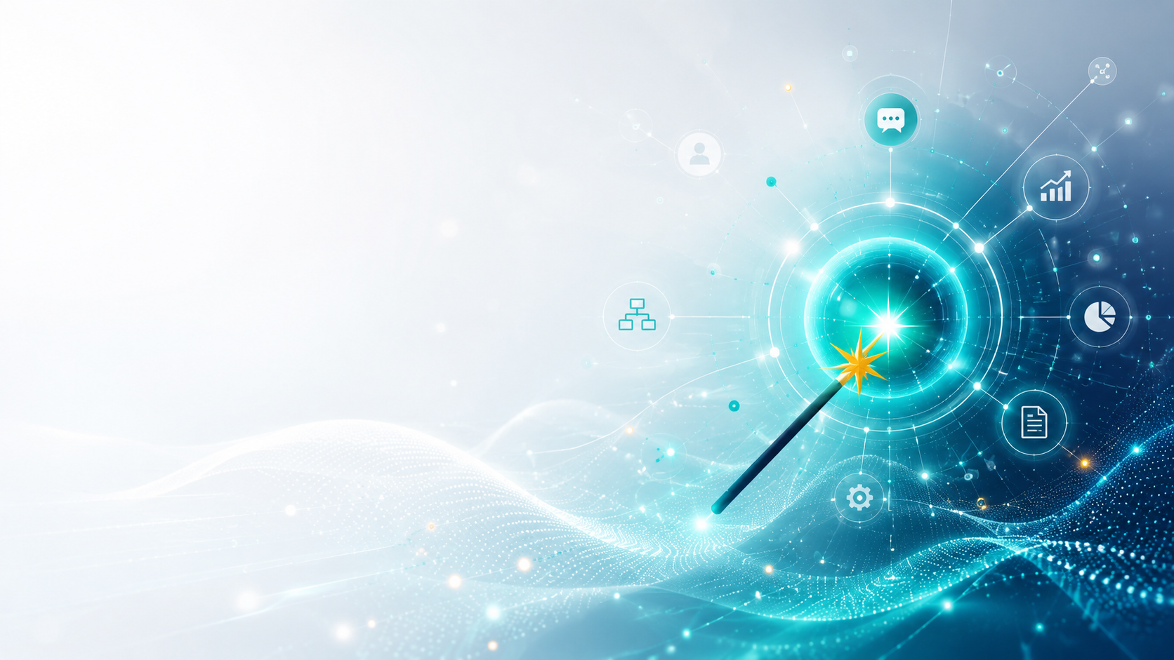 Nền minh hoạ AI automation của DuaThanAI
